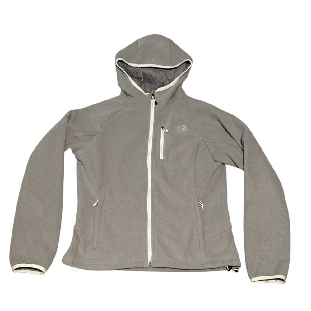 The‎ North Face Windwall 2 Womens L Gray Hooded Fleece Jacket Hoodie